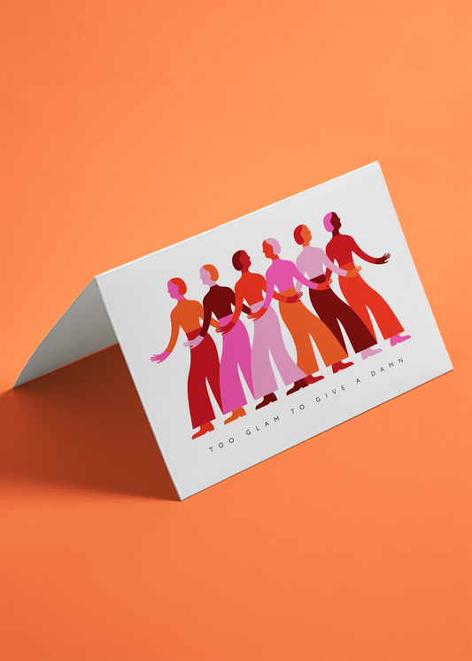 Too Glam to Give a Damn — Folded Card