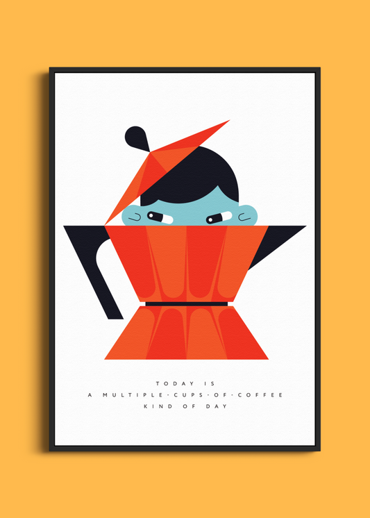 Multiple Cups of Coffee Day — A3 Poster